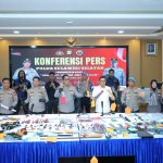 Kapolda Sulsel Pimpin Konferensi Pers, Ratusan Pelaku Kejahatan Jalanan Berhasil Diungkap